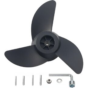 MGA089B Motorguide Propeller، 3 Blade Trolling Motor Propeller لمحرك MotorGuide 3.5 "، Machete III Black 3-Blade Prop for MotorGuide R3 55lb، W55، Xi5 36v، 75 محرك التصيد اللاسلكي in Kuwait