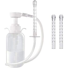 Vaginal Douche Cleansing System Female Syringe Cleaner Enema Reusable Rinse Portable Kit with 3 Nozzle 100% Safe Non-Toxic (300 ML) in Kuwait