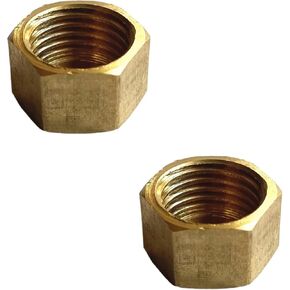 Plumbing end caps, Pipe-Fitting 2PCS BSP Female Male Thread Brass Hex Head Socket End Cap Pipe Fitting Coupler(1/4inch) in Kuwait