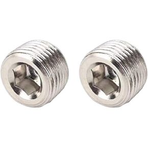 Brass blanking cap,Hex brass cap, 2PCS 1/8Inch - 1Inch BSP Male Female Thread Hex Head Hex Socket Brass End Cap Plug Pipe Fitting Coupler Connector Adapter(1/8Inch) in Kuwait