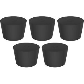 stonylab Solid Rubber Stoppers (Black), Tapered Plug for Sealing Test Tubes, Flasks and Laboratory Glassware, 5-Pack, #11 in Kuwait