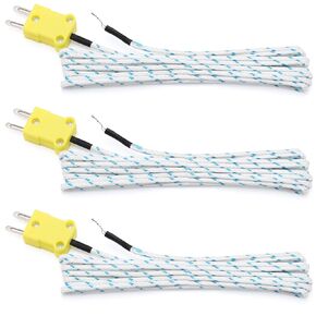 DROK K Type Thermocouple Probe - 3 Pack Type K Temperature Probes & Sensors for Thermocouple Thermometer, 1 Meter Long Measure Range 0°C~400°C (32°F~752°F) in Kuwait