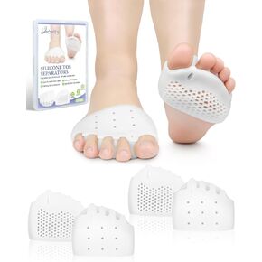فواصل فواصل أصابع القدم من السيليكون للنساء والرجال، أدوات فرد ومطرقة مصححة للأورام، وتخفيف آلام القدم، وسادات قابلة للتنفس لمقدمة القدم، ووسادة مشط القدم مع فصل لأصابع القدم، أكثر سمكًا، وناعمة، زوجان in Kuwait
