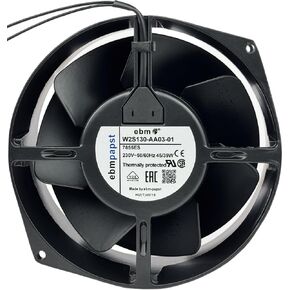 for EBM-PAPST W2S130-AA03-01 7855ES Cabinet Cooling Fan, 230V 45/39W 50/60Hz 2-Wire Axial Cooling Fan, 172 * 150 * 55mm /6.77 * 5.9 * 2.1 inch 2800RPM in Kuwait