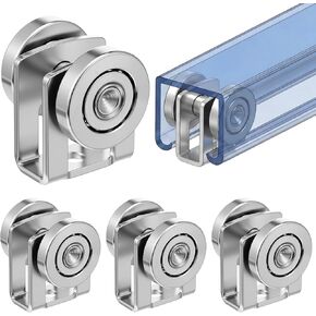 Fumete 4 Pack 2 Wheel Trolley Assembly Rollers Light Duty for 1-5/8" High Strut Channel Heavy Duty Steel Dual Wheel Roller with Ball Bearings Zinc Plated with M6 Mounting Hole 1000 lb Capacity in Kuwait