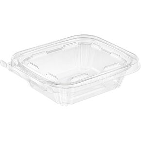 Safe T Fresh Tamper Evident 8 OZ Plastic Clear Hinged Container with Hanger/Case of 240 in Saudi Arabia