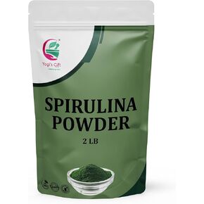 Spirulina Powder 2 LB, 100% Natural & Pure, Perfect for Smoothies, Juices & Daily Wellness, 2 LB Bulk Pack - By Yogi’s Gift® in Kuwait
