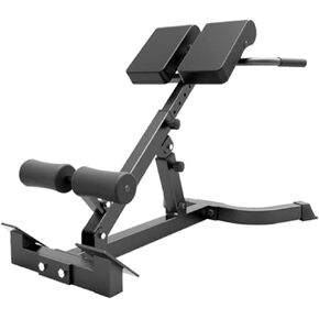 Roman Chair Hyperextension Bench Foldable Roman Chair Back Extender Angle Height Double Adjustable Hyperextension Bench Extension Holds 330 Lbs Black Home in Kuwait
