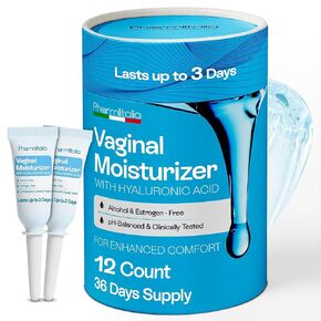 هلام مرطب مهبلي لصحة المهبل ، ومرطبات مرطب للتخفيف من جفاف المهبل والبلطمة طويلة الأمد - قبل وبعد انقطاع الطمث - 12 تطبيقات مملوءة قبل مملوءة in Kuwait