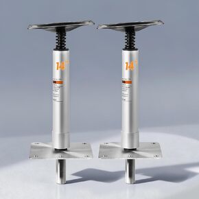 Boat Seat Pedestal Base Mount Kit 2 Pack, 14" Height Locking 3/4" Seat Pin Post, 7"x7" Stainless Steel Marine Base Plate, Seat Mount for Pontoon Fishing Bass Boat in Kuwait