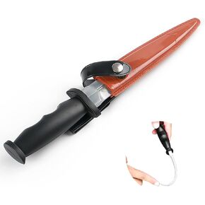 خنجر مطاطي - سكين دعامة بني محمر مع غمد - سكين مزيف آمن مقاس 10.5 بوصة in Kuwait