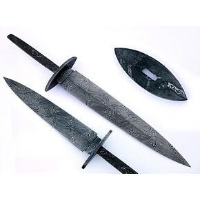 Poshland BB-1694 مصنوع يدويًا من الفولاذ الدمشقي مقاس 15 بوصة شفرة فارغة لخنجر تانغ بالكامل in Kuwait