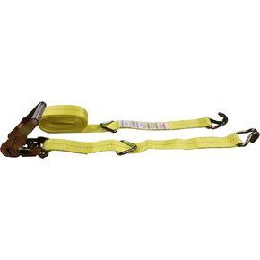 Ratchet Strap, 16' x 1.5", Heavy Duty 1,600 lb. Working Load Limit, Wire Double J-Hooks, Wide Handle with Aluminum Grip, Latex-Coated Webbing for Industrial and Commercial Load Securement in Kuwait