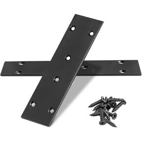 100 x 50 x 2mm Flat Straight Brace Bracket, Masendelk Silver Flat Mending Plate Stainless Steel Fixing Corner Brace for Wood Furniture (4 x 2 Inch, 6 Pcs) in Kuwait