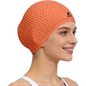 OMID Extra Large Silicone Swim Cap for Adults with Long & Curly Hair – Low-Drag Design, Secure & Comfortable Fit for Pool, Beach and Swim Training in Kuwait