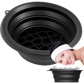 وعاء ثلج للوجه - حوض للوجه، حوض غسيل أسطواني للوجه قابل للطي من السيليكون مع صينية مكعبة مدمجة للتبريد للمطبخ المنزلي والمنتجعات الصحية in Kuwait