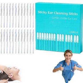 Sticky Ear Cleaning Sticks – Gentle, Visible Ear Care, Sticky Ear Swabs, 24/48 Pcs Reusable Adhesive Soft Head Swabs for Adult Kids (48Pcs) in Saudi Arabia