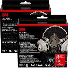 3M P95 / Organic Vapor Paint Project Reusable Respirator 6311, Large Size, NIOSH-APPROVED, Use For Professional Paint Spraying, Lightweight, Flexible, Thermoplastic Faceseal For Comfort (6311P1-DC) in Kuwait
