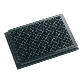 J.G. Finneran 215003 96-Well Krystal Clear Bottom Polystyrene Assay Plate, Opaque Body, Black, 350µL Capacity, Black (Pack of 100) in Kuwait