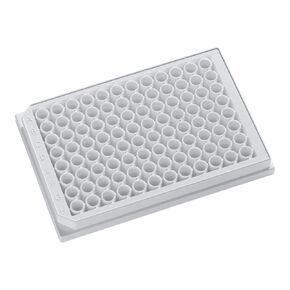 J.G. Finneran 214006 96-Well Krystal Clear Bottom Polystyrene Assay Plate with Lid, Opaque Body, Tissue Culture Treated, 350µL Capacity, White (Pack of 100) in Kuwait