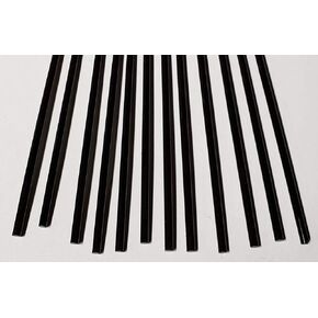 12 قطعة بقطر 1/8 بوصة × 12 بوصة طويلة اللون من قضبان شبكي من الأكريليك الأسود غير الشفاف - قطر .125 - 3 مم - 12 قدم in Kuwait