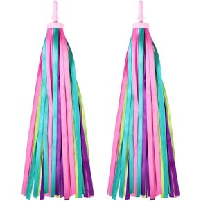 Bike Handlebar Streamers, 1Pair Colorful Bike Tassels Handlebar Rainbow Streamers for Girls Boys, Bicycle Baby Carrier Kids Bike Accessories in Kuwait