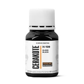 CERAKOTE (Oven Cure) H-Series Gloss Black [ 4oz ] H-109T -Our Ceramic Technology Combines Performance with Color on All- Metals, Polymers + More - (Part B) Included in Kuwait