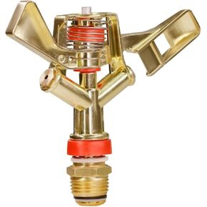 1/2" & 3/4" Metal Pulsating Sprinkler - 360° Zinc Alloy Garden Water Spray Nozzle(1PCS 3/4 inch) in Kuwait