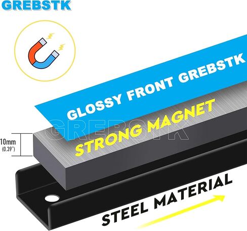 GREBSTK 12 IN Magnetic Tool Holder Strip Heavy Duty Magnetic Tool Bar Metal Tool Organizer Rack with Mounting Screws, 4PCS in Kuwait