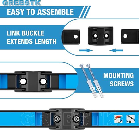 GREBSTK 12 IN Magnetic Tool Holder Strip Heavy Duty Magnetic Tool Bar Metal Tool Organizer Rack with Mounting Screws, 4PCS in Kuwait
