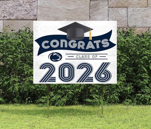 KH Sports Fan Penn State Nittany Lions Congrats Class of 2026 Graduation Yard Sign, 18x24 in Saudi Arabia