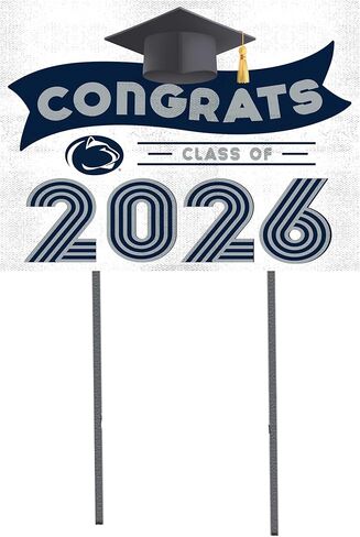 KH Sports Fan Penn State Nittany Lions Congrats Class of 2026 Graduation Yard Sign, 18x24 in Saudi Arabia