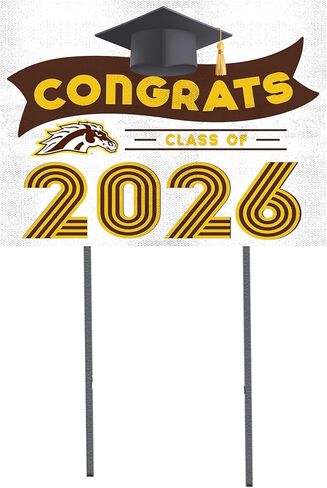 KH Sports Fan Western Michigan Broncos Congrats Class of 2026 Graduation Yard Sign, 18x24 in Saudi Arabia