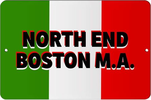 Makoroni - North END Boston MA Italy Design 12x18 inc Aluminum Decorative Wall Street Sign in Saudi Arabia