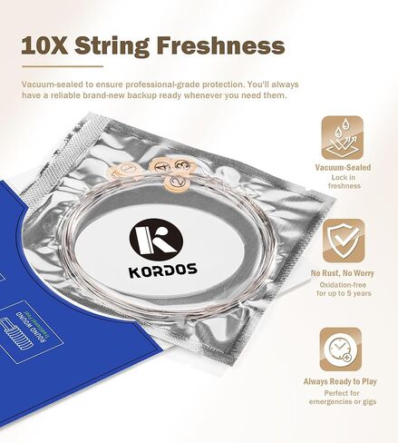 Banjo Strings 5 string Set Light Loop End, Vacuum-Sealed Packing Long Life, 5 String Banjo Strings Set - 70/30 Phorsphor Bronze, Hex Carbon Steel Core, Light Gauge, 9-20 in Kuwait