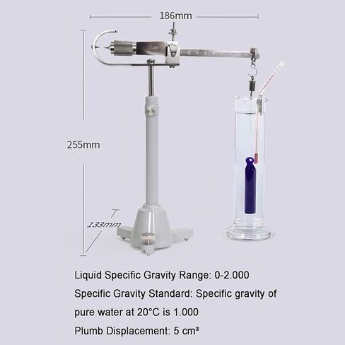 Liquid Density Specific Balance, Webster's Mechanical Weight Specific Scale, 1-2.000 Measuring Range, 0.001 High Accuracy, 5cm3 Drain Port, for Lab Liquid Density in Saudi Arabia