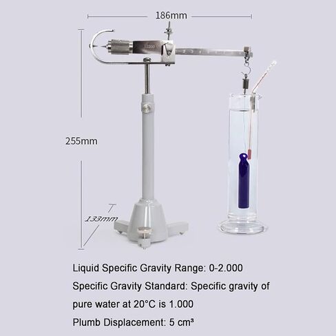 Liquid Density Specific Balance, Webster's Mechanical Weight Specific Scale, Accuracy 0.001, Measuring Range 0-2.000 G/cm³, 5cm³ Drain Port, for Measuring Liquid Density, Industrial in Kuwait
