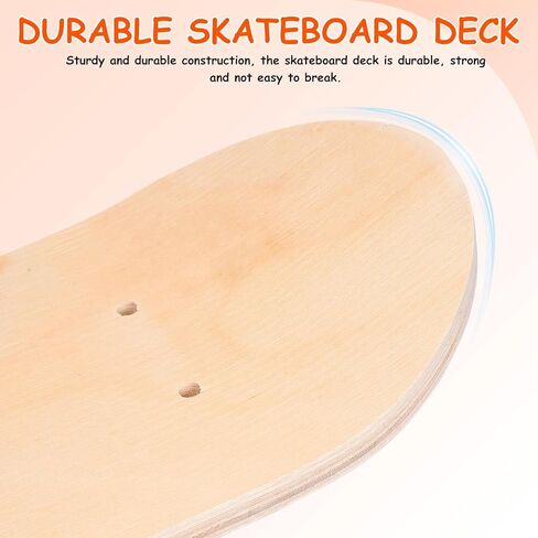 SUPVOX Blank Skateboard Deck, 7-ply Maple Wood DIY Unfinished Board 16. 9 Inch Long, Double-Sided Blank Surface for Painting, Graffiti Art and Kids Creative Projects in Saudi Arabia