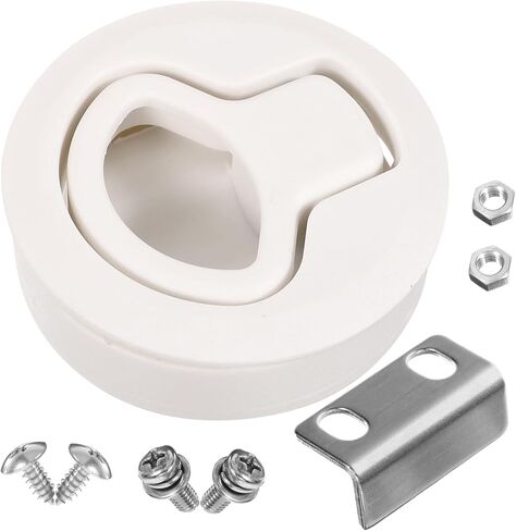 Alipis Boat Latch Hatch Pull Round Lock Handle for Rv and Camper Trailer Hatch Doors Heavy-Duty Design Secure for Use in Saudi Arabia