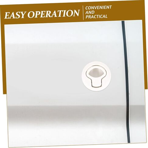 Alipis Boat Latch Hatch Pull Round Lock Handle for Rv and Camper Trailer Hatch Doors Heavy-Duty Design Secure for Use in Saudi Arabia
