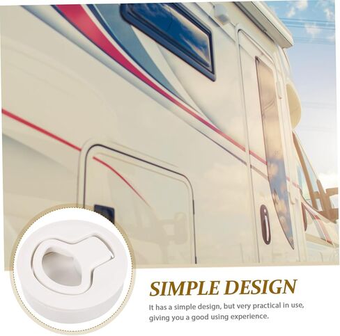 Alipis Boat Latch Hatch Pull Round Lock Handle for Rv and Camper Trailer Hatch Doors Heavy-Duty Design Secure for Use in Saudi Arabia