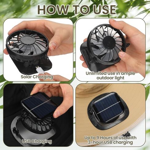 مجموعتان من قبعات المروحة الشمسية مع شبكة ناموسية واسعة الحواف مع مجموعتين من أكمام الذراع للرجال والنساء والتخييم والمشي لمسافات طويلة وصيد الأسماك والبستنة في الهواء الطلق USB وتعمل بالطاقة الشمسية باللون الأسود والبيج in Kuwait