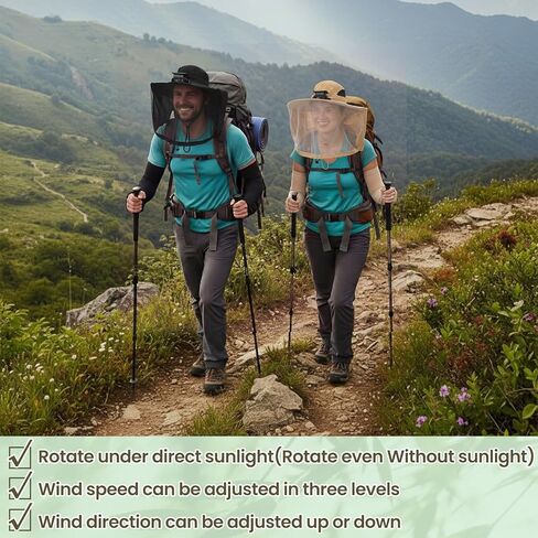 مجموعتان من قبعات المروحة الشمسية مع شبكة ناموسية واسعة الحواف مع مجموعتين من أكمام الذراع للرجال والنساء والتخييم والمشي لمسافات طويلة وصيد الأسماك والبستنة في الهواء الطلق USB وتعمل بالطاقة الشمسية باللون الأسود والبيج in Kuwait