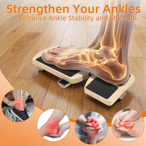 Ankle Strengthener Balance Board, Single Leg Foot Strengthener for Plantar Fasciitis & Achilles Tendonitis, Ankle Rehab & Mobility Trainer, Foot Balance Board Physical Therapy Equipment ﻿ in Kuwait