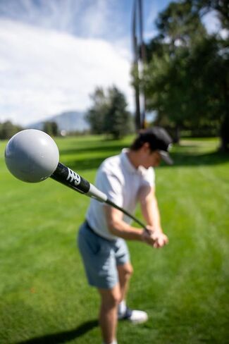 PPG Golf Swing Tempo Trainer ونادي الإحماء، عمود مرن للتدريب المتأخر، رأس كرة مرجحة متوازنة، الإحماء، ملحقات التدريب، تحسين التأرجح، أسود in Kuwait