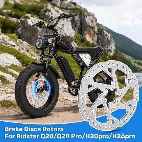 Upgraded and Reinforced Brake Discs Rotors For Ridstar Q20/Q20 Pro/H20pro/H26pro, Fits Front Rear Disc Brake Disc Set Mechanical Stainless Steel Brake Rotor For Ridstar Q20 Part in Saudi Arabia