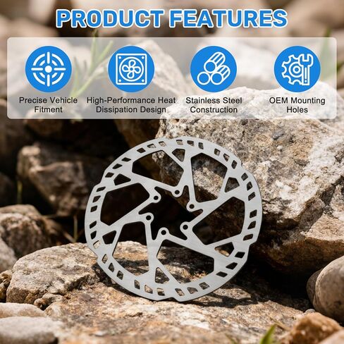 Upgraded and Reinforced Brake Discs Rotors For Ridstar Q20/Q20 Pro/H20pro/H26pro, Fits Front Rear Disc Brake Disc Set Mechanical Stainless Steel Brake Rotor For Ridstar Q20 Part in Saudi Arabia