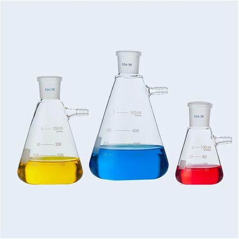 1PCS 50ml to 2000ml Glass Vacuum Grinding Mouth Filtration Suction Flask Laboratory Filter Bottle(1000ml caliber24) in Saudi Arabia
