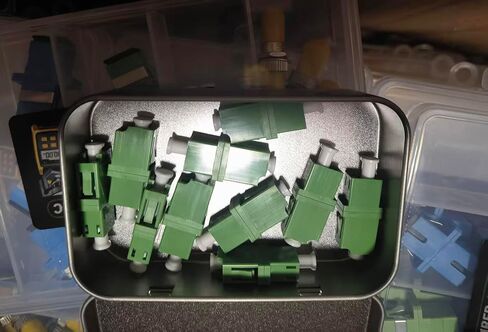 LC/APC Coupler Tin - 10 Pack - Single Mode LC/APC Fiber Couplers Set. LCAPC Fiber Adapters are Pre-Cleaned & Extend LCAPC Optical Cables. Connects SM Simplex or Duplex Cables in Kuwait