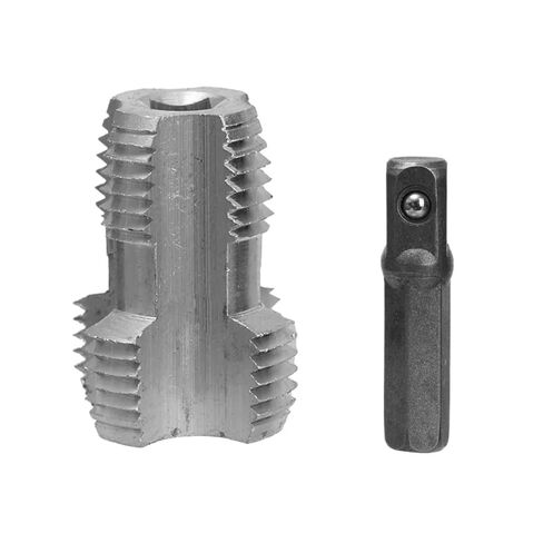 مخرطة أنابيب PVC 4/6 نقاط - ملحق مثقاب كهربائي للخيوط الداخلية وفتح الثقب، والسباكة وأداة تركيب الأنابيب DIY (الحديد) in Saudi Arabia